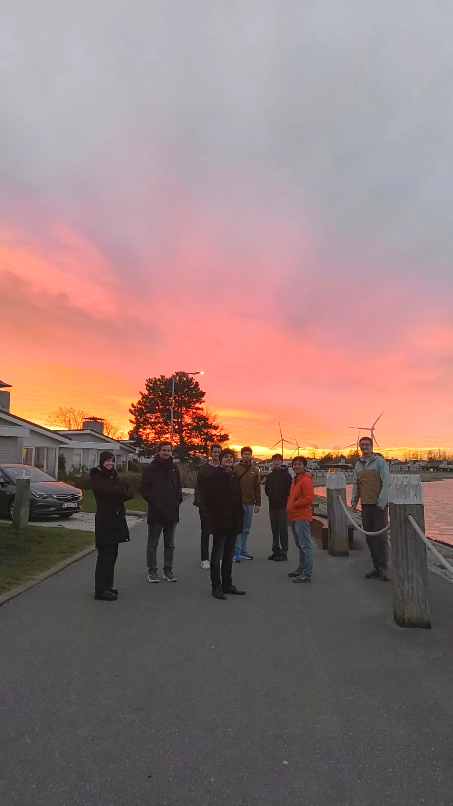 Sunset walk by the coast